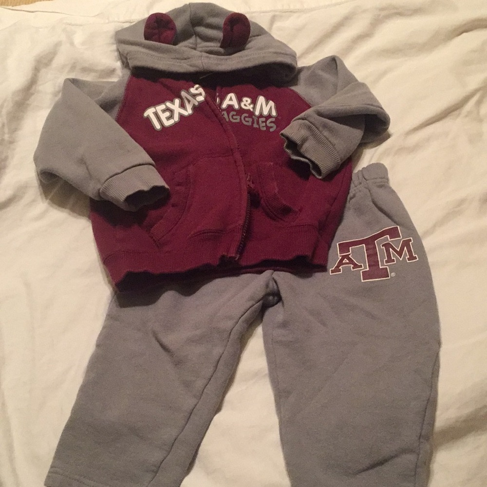 Texas A&M Aggie kids sweat pant set